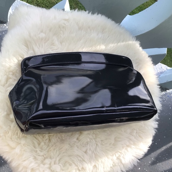 Christian Dior Parfums Black High Shine Faux Leather Clutch - Picture 7 of 11
